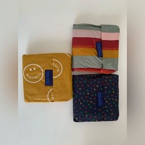 Madewell x Baggu set of three standard reusable bags